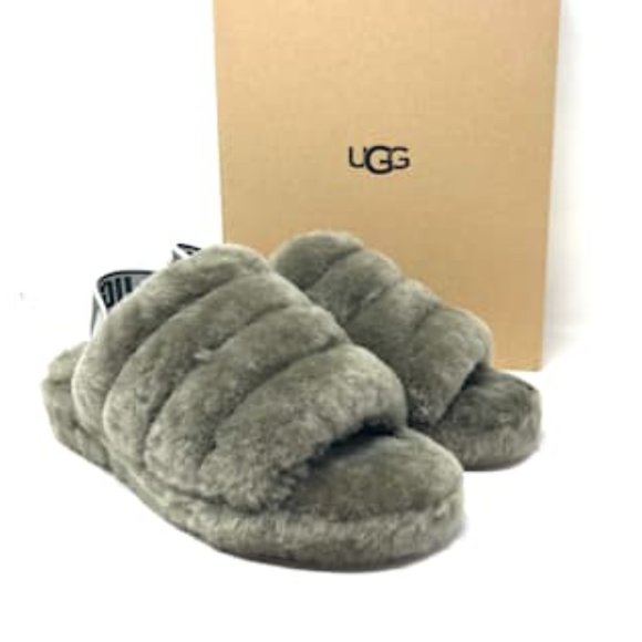 💖MEGA SALE💖UGG  BTOL FLUFF YEAH Slides BURNT OLIVE Women's  1095119 BTOL - Picture 3 of 13